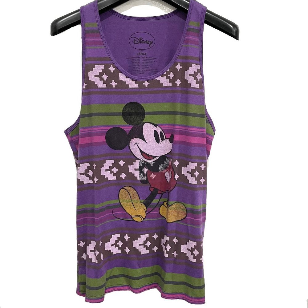 DISNEY Men’s Mickey Mouse Purple Tank Top